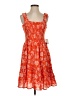Dex 100% Rayon Orange Casual Dress Size S - photo 1