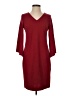 Chico's Solid Burgundy Casual Dress Size XS (00) - photo 1