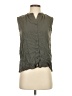 Uniqlo Gray Green Sleeveless Button-Down Shirt Size XS - photo 1