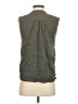 Uniqlo Gray Green Sleeveless Button-Down Shirt Size XS - photo 2