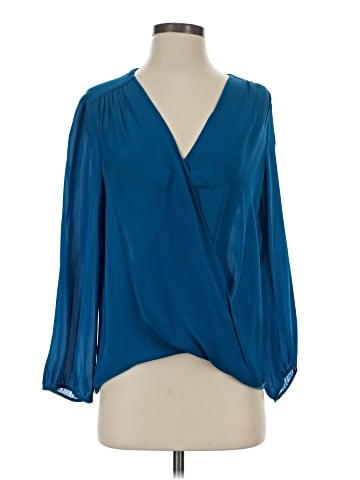 Alice + Olivia Long Sleeve Silk Top (view 1)