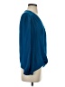 Alice + Olivia 100% Silk Blue Long Sleeve Silk Top Size S - photo 4