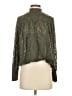 Deletta 100% Polyester Metallic Green Long Sleeve Blouse Size XS - photo 1