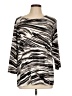 Cathy Daniels Silver 3/4 Sleeve T-Shirt Size L - photo 1