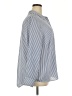 On 34th 100% Recycled Polyester Stripes Blue Long Sleeve Blouse Size 2X - photo 4