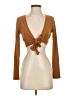Shein Brown Long Sleeve Top Size S - photo 1