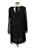INC International Concepts 100% Polyester Black Long Sleeve Blouse Size L - photo 2