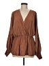 Heyson Brown Long Sleeve Blouse Size M - photo 1