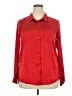 Aqua 100% Polyester Red Long Sleeve Blouse Size XXL - photo 1