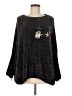 Blue Vanilla 100% Polyester Floral Black Pullover Sweater Size Med - Lg - photo 1