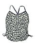 South Point Animal Print Blue Swimsuit Top Size 16 - photo 1