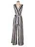 Monteau Stripes Ivory Jumpsuit Size S - photo 1