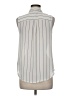 Who What Wear 100% Polyester Stripes Ivory Sleeveless Blouse Size M - photo 2