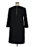 Apt. 9 Solid Black Casual Dress Size XL - photo 2
