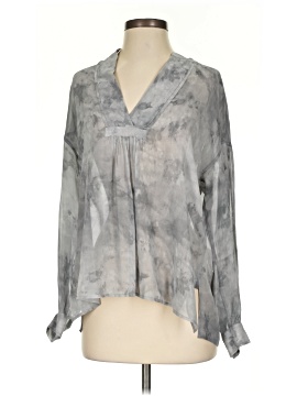 Vince. Long Sleeve Silk Top (view 1)