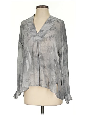 Vince. Long Sleeve Silk Top (view 1)