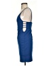 Sunset & Spring Solid Blue Cocktail Dress Size S - photo 5