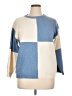 Coeur De Vague 100% Acrylic Color Block Blue Pullover Sweater Size XL - photo 1