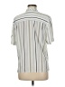 Liz Claiborne Stripes Silver Short Sleeve Blouse Size M (estimated) - photo 2
