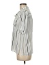 Liz Claiborne Stripes Silver Short Sleeve Blouse Size M (estimated) - photo 5