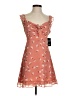 Lush 100% Polyester Hearts Orange Cocktail Dress Size S - photo 1