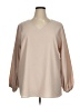 QEARAL Tan Long Sleeve Blouse Size XL (estimated) - photo 1
