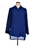 Zanzea Collection 100% Polyester Blue 3/4 Sleeve Blouse Size 14 - photo 1
