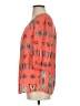 Pink Owl Orange 3/4 Sleeve Blouse Size S - photo 5