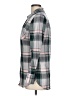 Merona 100% Rayon Plaid Gray Long Sleeve Button-Down Shirt Size L - photo 5
