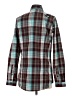 Burton 100% Polyester Plaid Teal Long Sleeve Blouse Size S - photo 2
