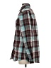 Burton 100% Polyester Plaid Teal Long Sleeve Blouse Size S - photo 5