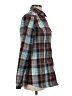 Burton 100% Polyester Plaid Teal Long Sleeve Blouse Size S - photo 4