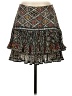 BCBGMAXAZRIA 100% Polyester Print Black Casual Skirt Size 4 - photo 1