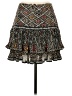 BCBGMAXAZRIA 100% Polyester Print Black Casual Skirt Size 4 - photo 2