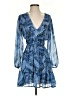 Aqua 100% Polyester Paisley Blue Cocktail Dress Size XS - photo 1
