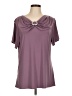 Assorted Brands Purple Short Sleeve Top Size L - photo 1