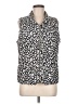 Chico's 100% Polyester Animal Print Ivory Vest Size Med (1) - photo 1