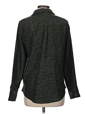 Ecru Long Sleeve Silk Top (view 2)