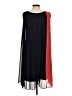 MSK 100% Polyester Color Block Black Cocktail Dress Size 6 - photo 2