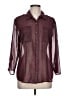 metaphor 100% Polyester Burgundy 3/4 Sleeve Blouse Size L - photo 1