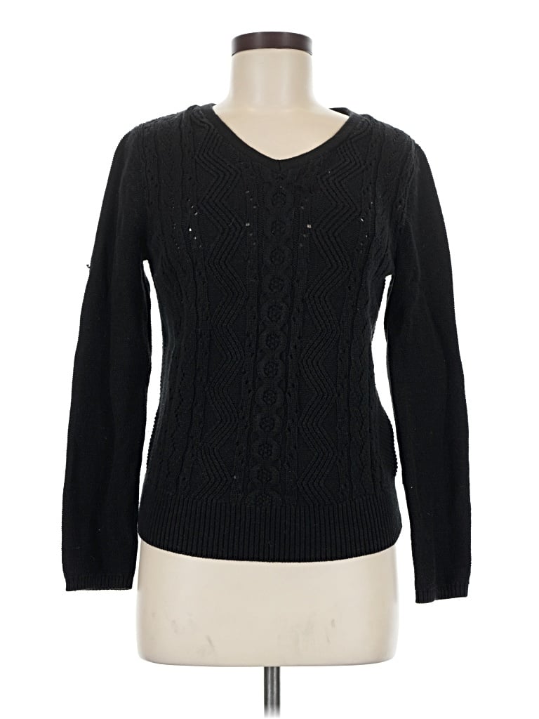 Pre-owned Izod Pullover Sweater In Black