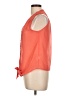 Sky 100% Polyester Orange Sleeveless Blouse Size L - photo 5