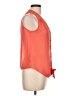 Sky 100% Polyester Orange Sleeveless Blouse Size L - photo 4