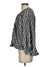 Assorted Brands 100% Cotton Checkered-gingham Black 3/4 Sleeve Button-Down Shirt Size XS - photo 5