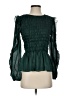 by the River 100% Polyester Green Long Sleeve Blouse Size S - photo 1