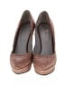 Sergio Rossi 100% Leather Tweed Brown Tan Heels Size EU 39 - photo 2