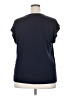 Papermoon 100% Polyester Stars Blue Black Short Sleeve Blouse Size 2X - photo 2