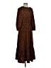 Scoop Animal Print Brown Casual Dress Size S - photo 1