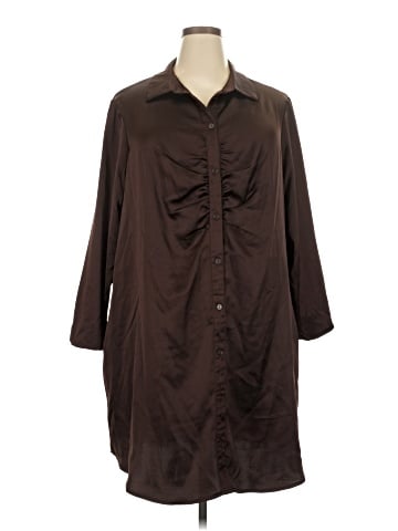 Cato 3/4 Sleeve Button-Down Shirt (view 1)