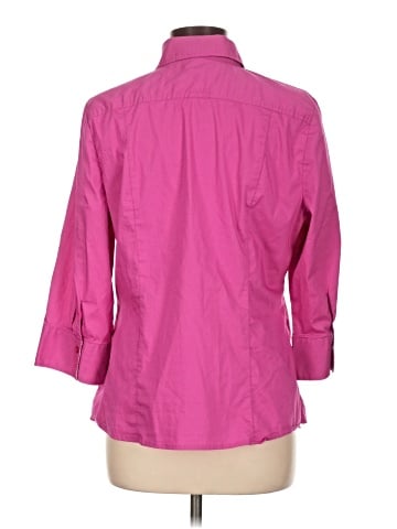 Fashion Bug 3/4 Sleeve Button-Down Shirt (view 2)